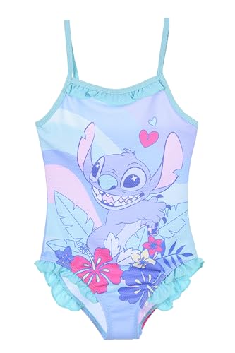 Disney Girls Stitch Swimsuit Rainbow One Piece Swimsuit for Girls Sizes 3 to 8 Years