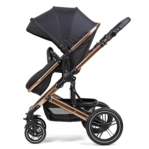 Pixini Neyla Combi Pushchair with Accessories (3-in-1 Set with Baby Seat Black/Black)