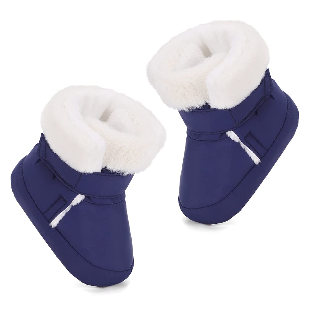 LACOFIA Baby Boys Girls Winter Shoes Baby Winter Boots with Non-Slip Soft Sole Crawling Shoes