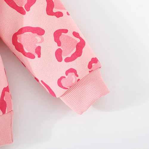 Balkorith Girls' Heart Pullover Cotton Children's Valentine's Day Sweatshirt Crew Neck Long Sleeve Winter Clothing Tops 2-7 Years