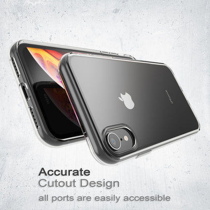 NALIA Transparente Silikonhülle für iPhone XR – Anti-Gelb & Rutschfest – GLAZE (Handyhülle Kristallklar, Schlank & Stoßfest) – Marke aus Berlin