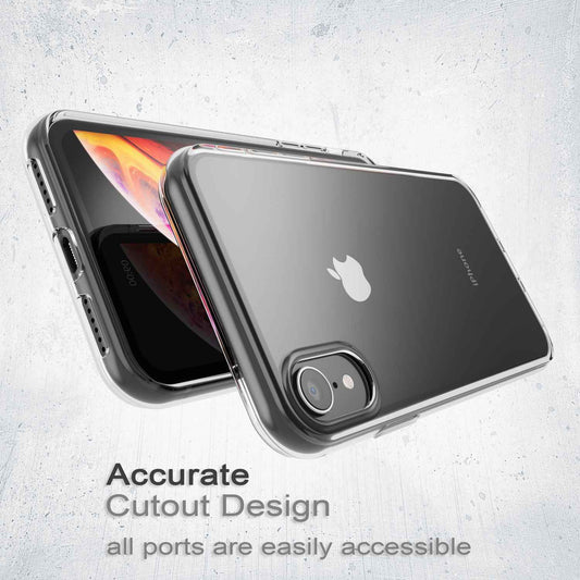 NALIA Transparente Silikonhülle für iPhone XR – Anti-Gelb & Rutschfest – GLAZE (Handyhülle Kristallklar, Schlank & Stoßfest) – Marke aus Berlin