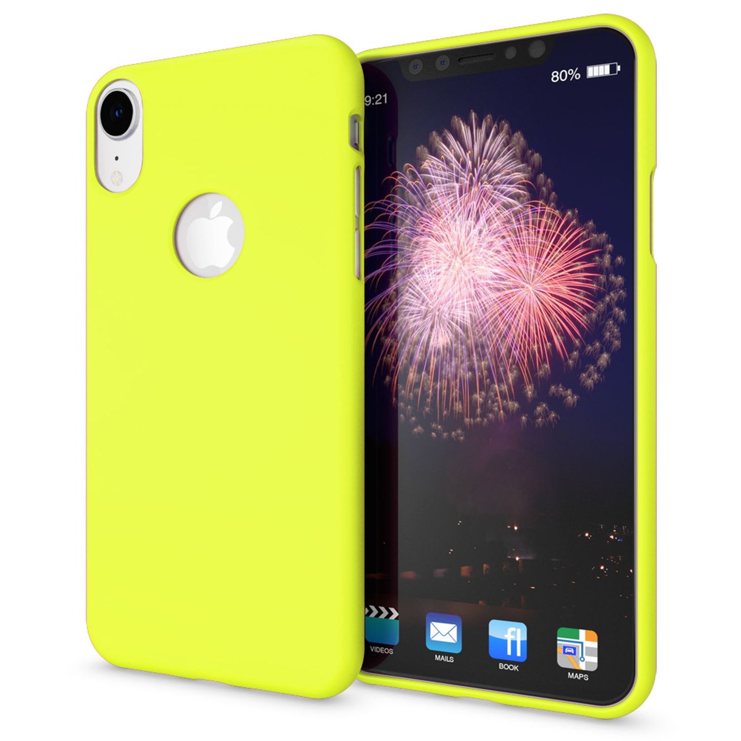 NALIA Neon Silikonhülle für iPhone XR – Soft-Touch & Signal-Neon – NEONSHOCK (Matte Schutzhülle) – Marke aus Berlin