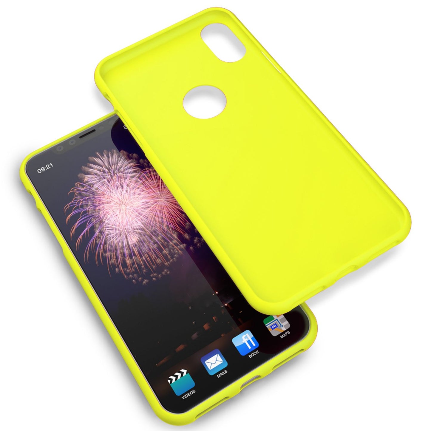 NALIA Neon Silikonhülle für iPhone XR – Soft-Touch & Signal-Neon – NEONSHOCK (Matte Schutzhülle) – Marke aus Berlin