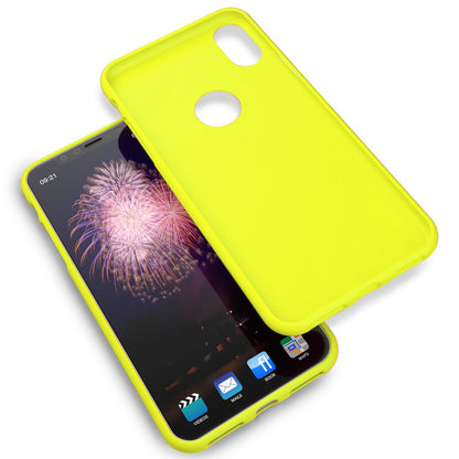 NALIA Neon Silikonhülle für iPhone XR – Soft-Touch & Signal-Neon – NEONSHOCK (Matte Schutzhülle) – Marke aus Berlin