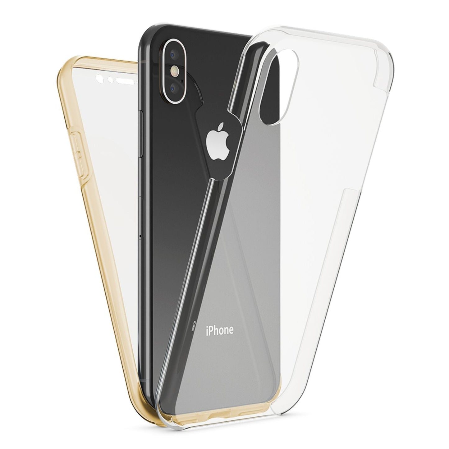 NALIA 360° Hülle für iPhone X / XS – Vorne & Hinten Schutz – 360GUARD (Full-Body Case) – Marke aus Berlin