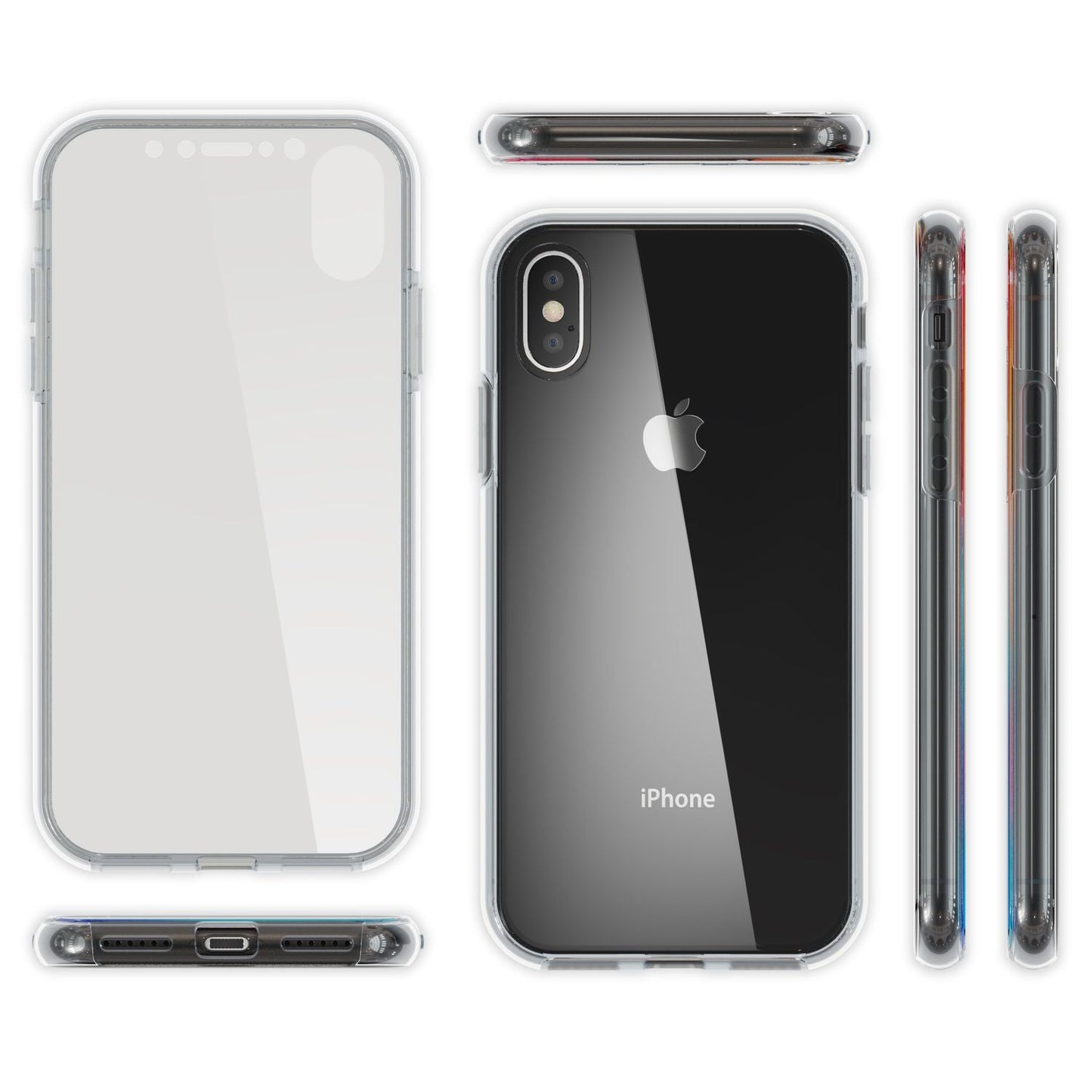 NALIA 360° Hülle für iPhone X / XS – Vorne & Hinten Schutz – 360GUARD (Full-Body Case) – Marke aus Berlin