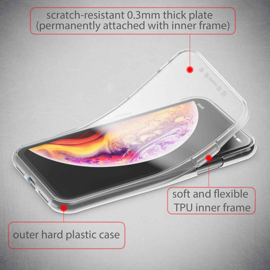 NALIA 360° Hülle für iPhone XR – Vorne & Hinten Schutz – 360GUARD (Full-Body Case) – Marke aus Berlin