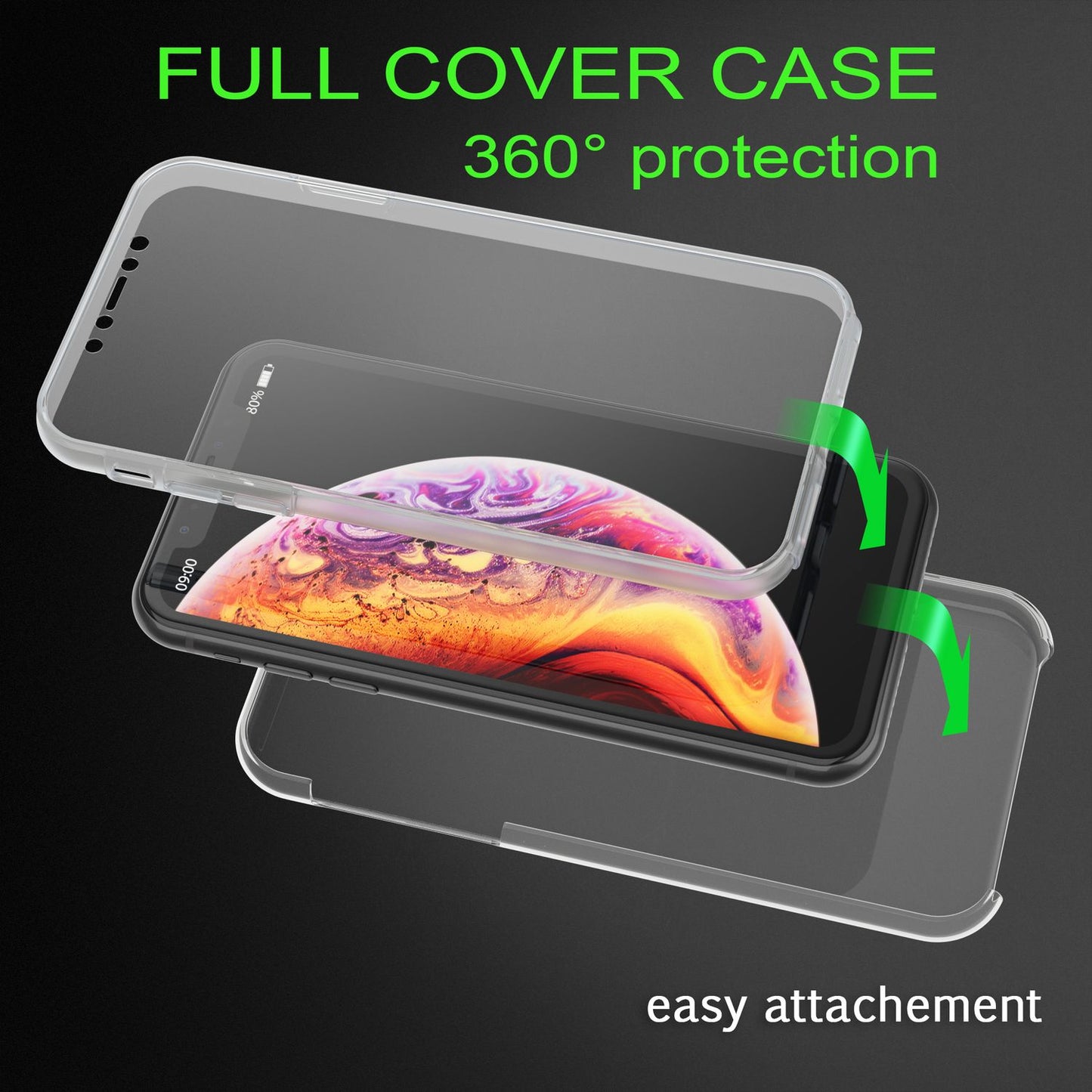 NALIA 360° Hülle für iPhone XR – Vorne & Hinten Schutz – 360GUARD (Full-Body Case) – Marke aus Berlin