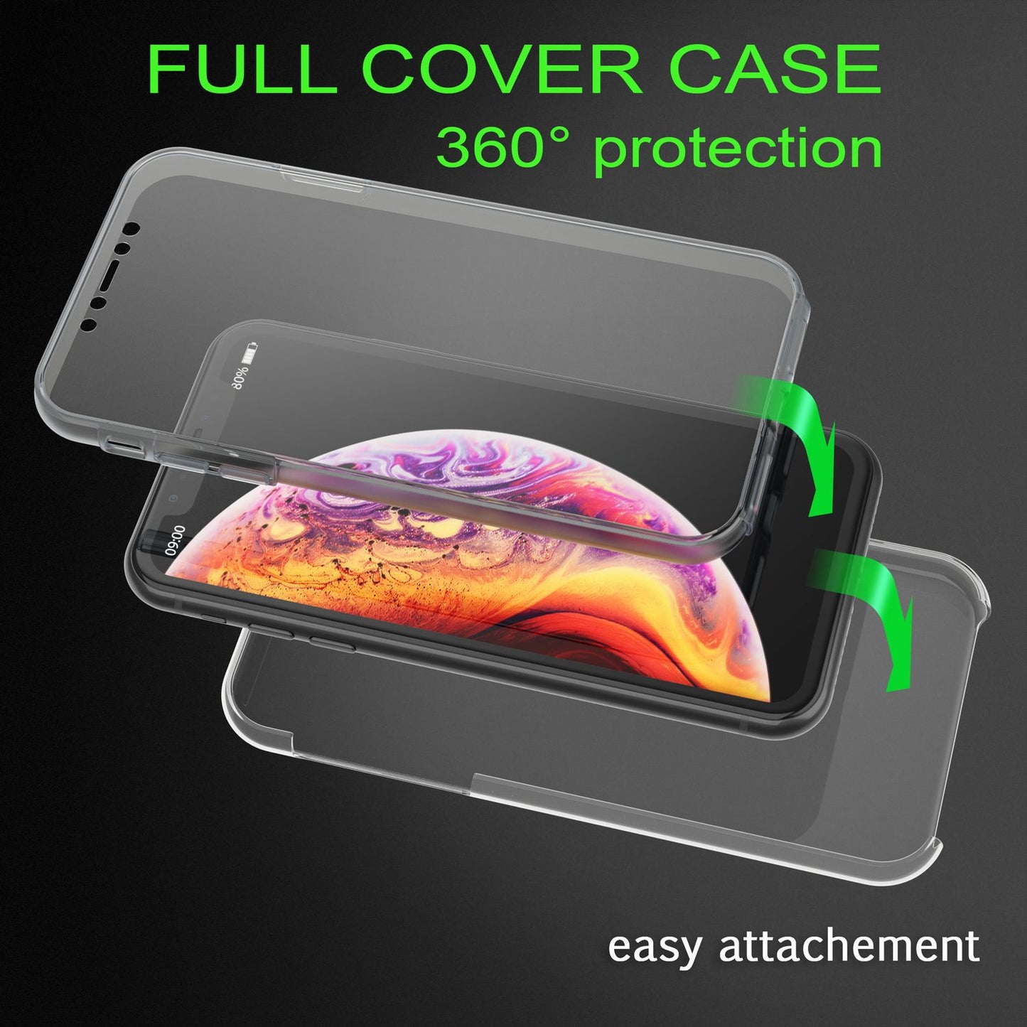 NALIA 360° Hülle für iPhone XR – Vorne & Hinten Schutz – 360GUARD (Full-Body Case) – Marke aus Berlin