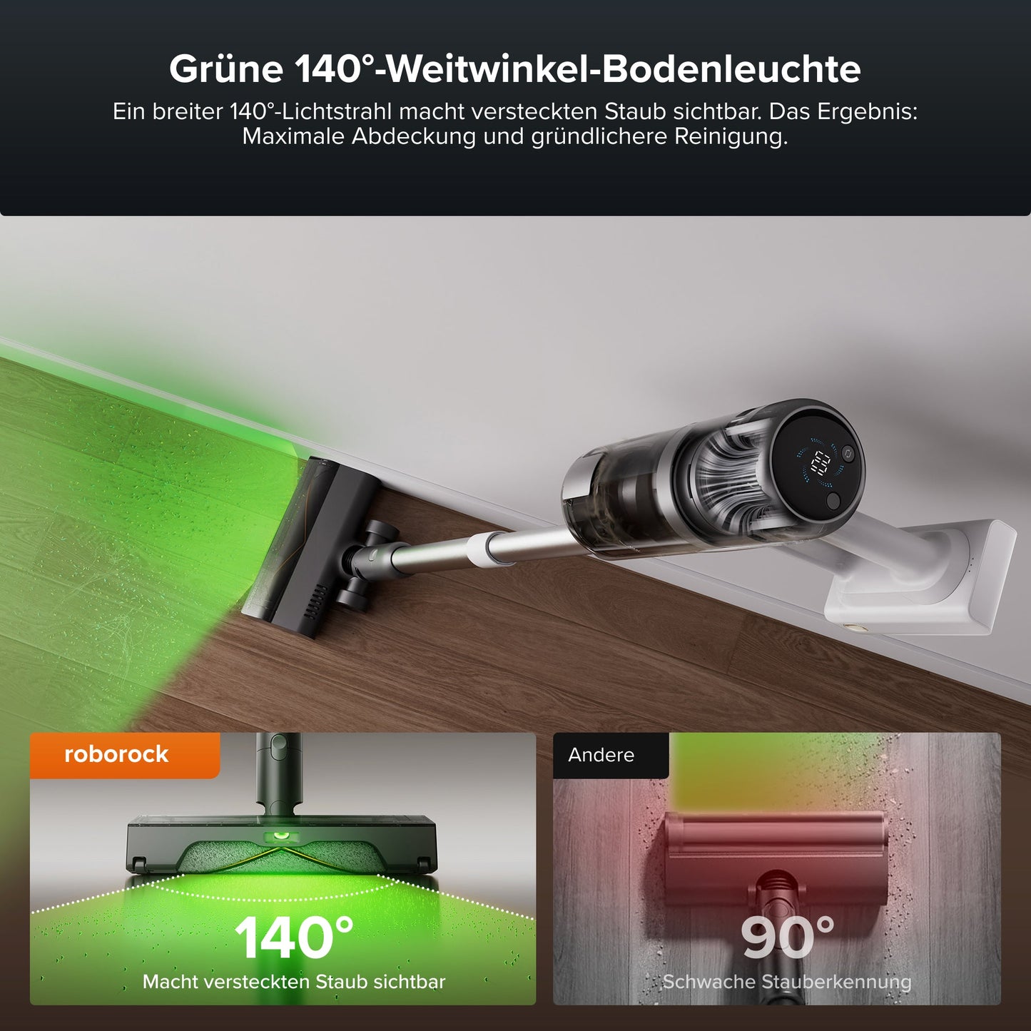 Roborock H60 Hub Pro Akku-Staubsauger mit Absaugstation