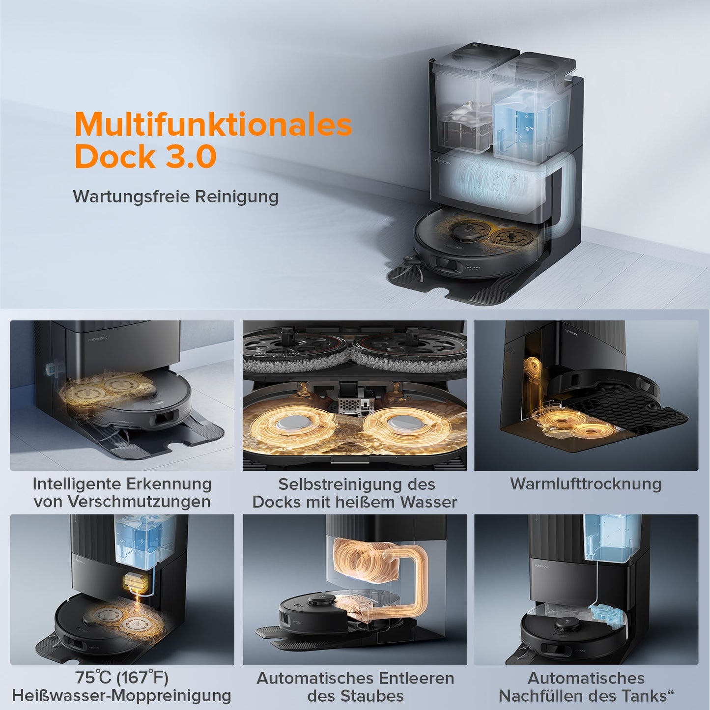 Roborock Qrevo Edge S5A Saugroboter (verbessert von Qrevo Pro) mit Multifunktions-Dockingstation 3.0