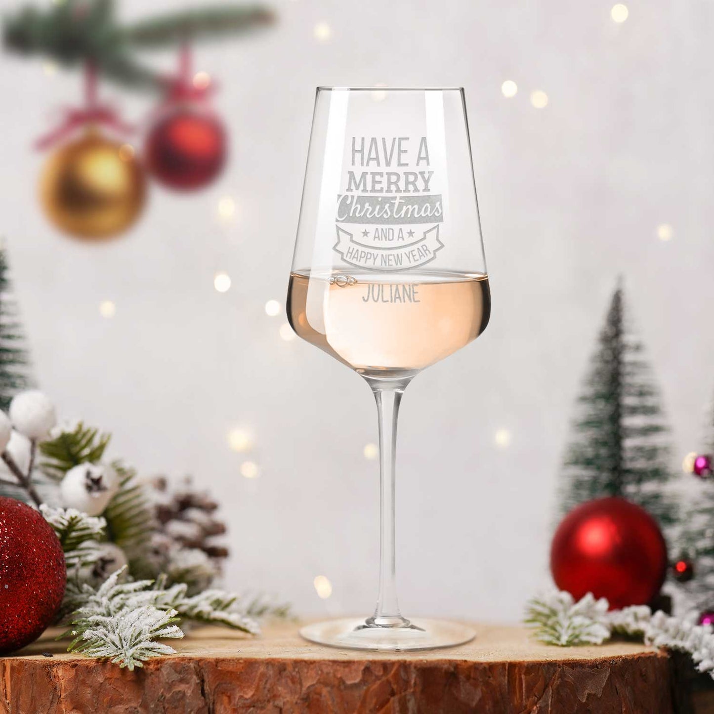 Leonardo Weinglas mit Gravur "Have a Merry Christmas"