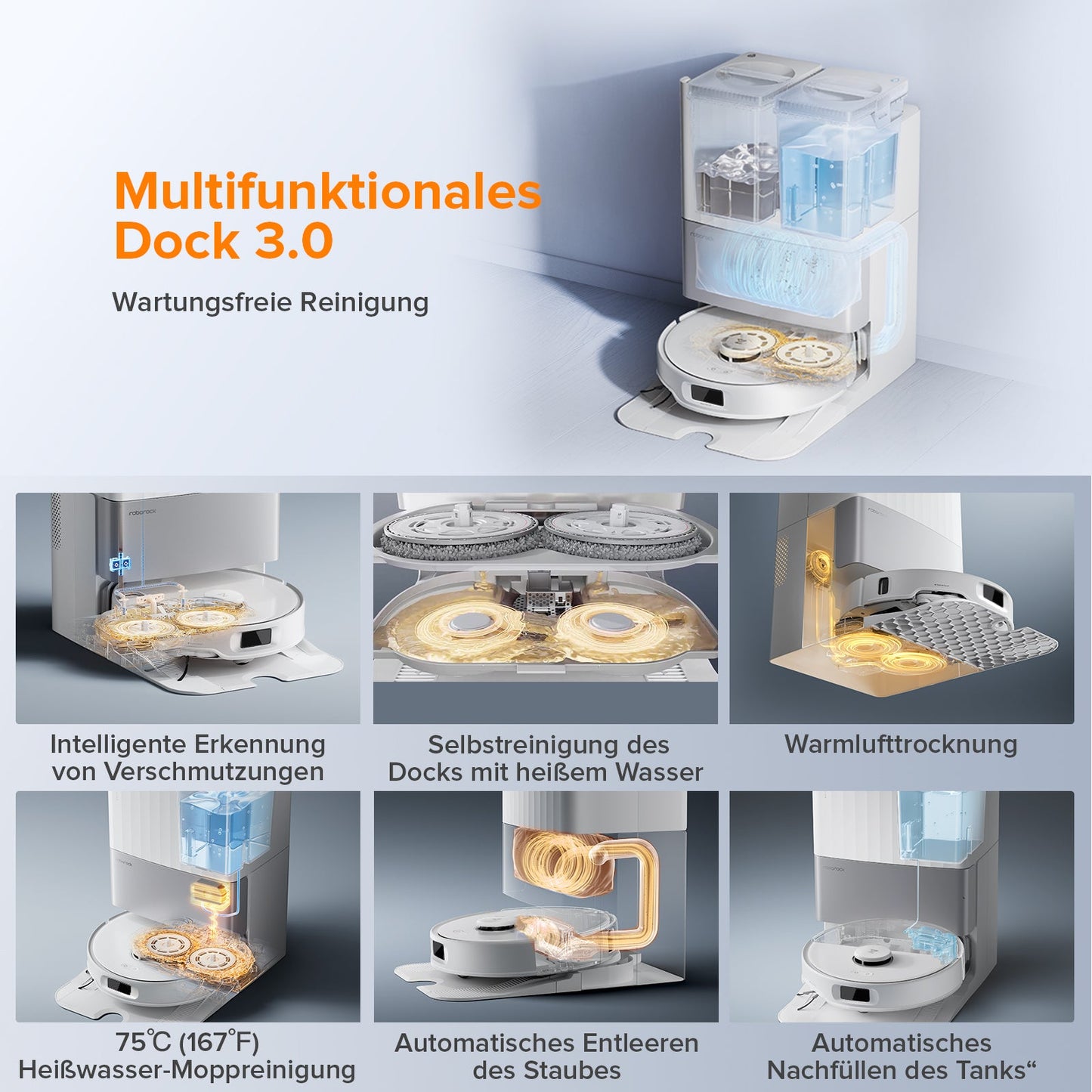 Roborock Qrevo Edge S5A Saugroboter (verbessert von Qrevo Pro) mit Multifunktions-Dockingstation 3.0
