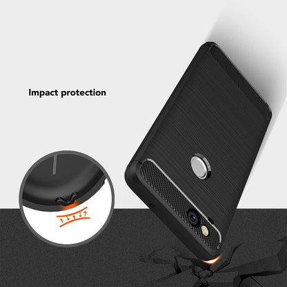 NALIA Silikonhülle für Google Pixel 2 – Rutschfest & Matt – VORTEX (Gebürstete Optik & Carbon Design) – Marke aus Berlin
