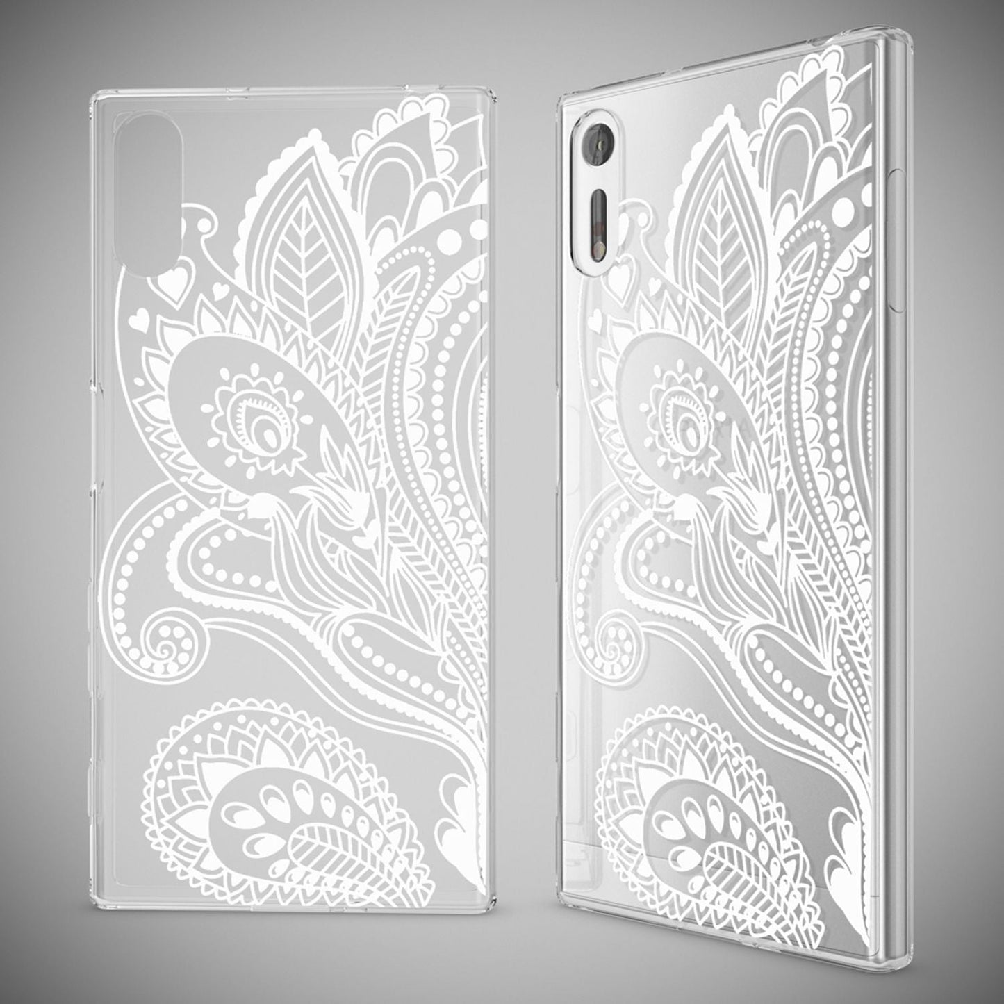NALIA Handyhülle kompatibel mit Sony Xperia XZ, Slim Silikon Motiv Case Phone Cover Crystal Schutzhülle Dünn Durchsichtig, Etui Handy-Tasche Transparent Backcover Bumper
