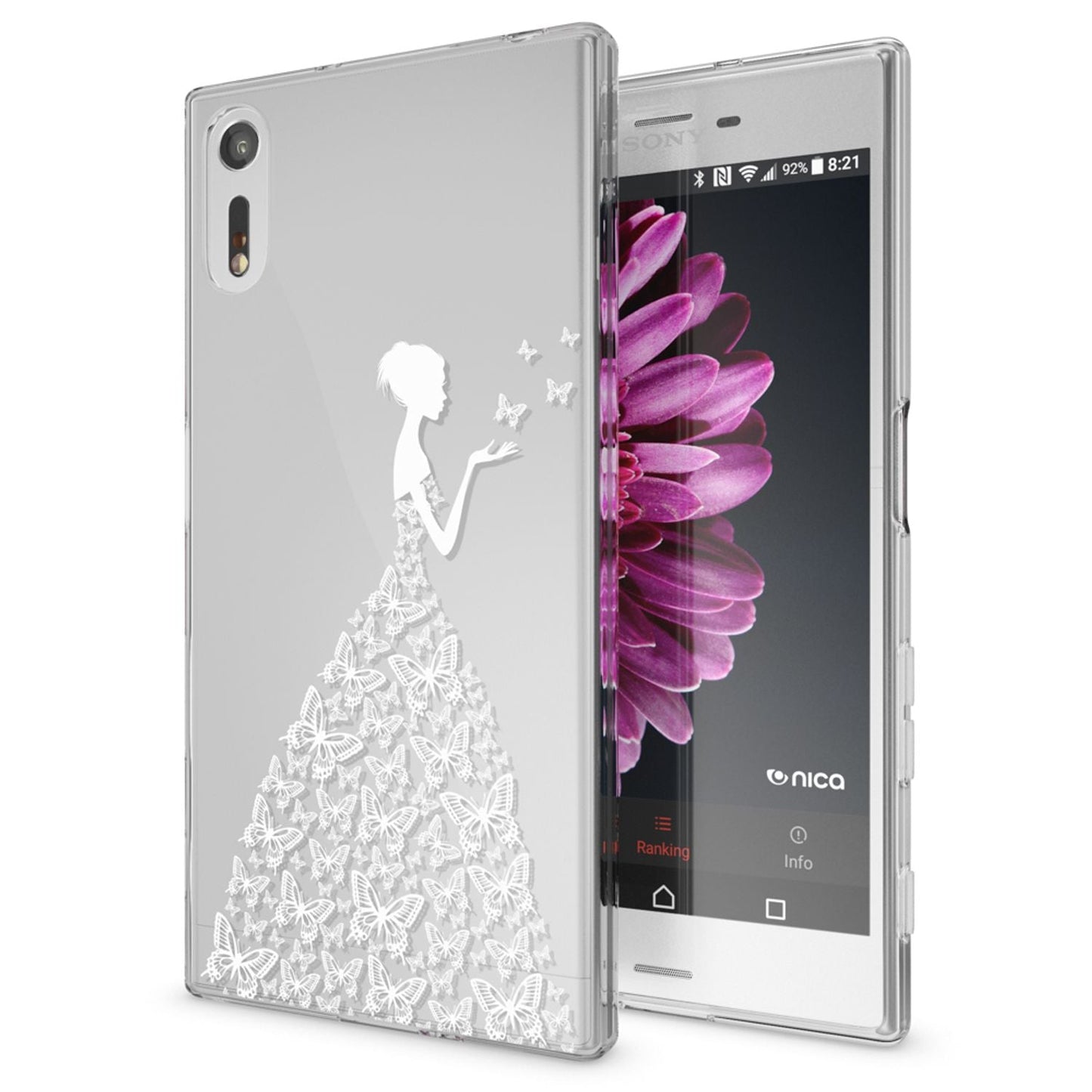 NALIA Handyhülle kompatibel mit Sony Xperia XZ, Slim Silikon Motiv Case Phone Cover Crystal Schutzhülle Dünn Durchsichtig, Etui Handy-Tasche Transparent Backcover Bumper