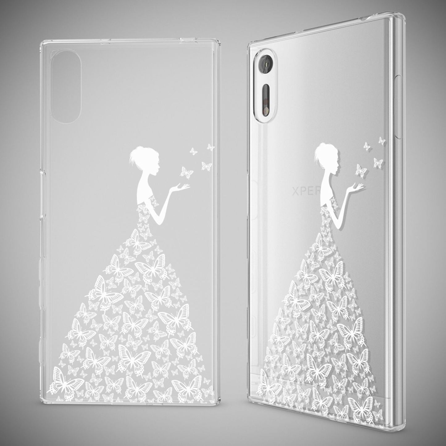 NALIA Handyhülle kompatibel mit Sony Xperia XZ, Slim Silikon Motiv Case Phone Cover Crystal Schutzhülle Dünn Durchsichtig, Etui Handy-Tasche Transparent Backcover Bumper