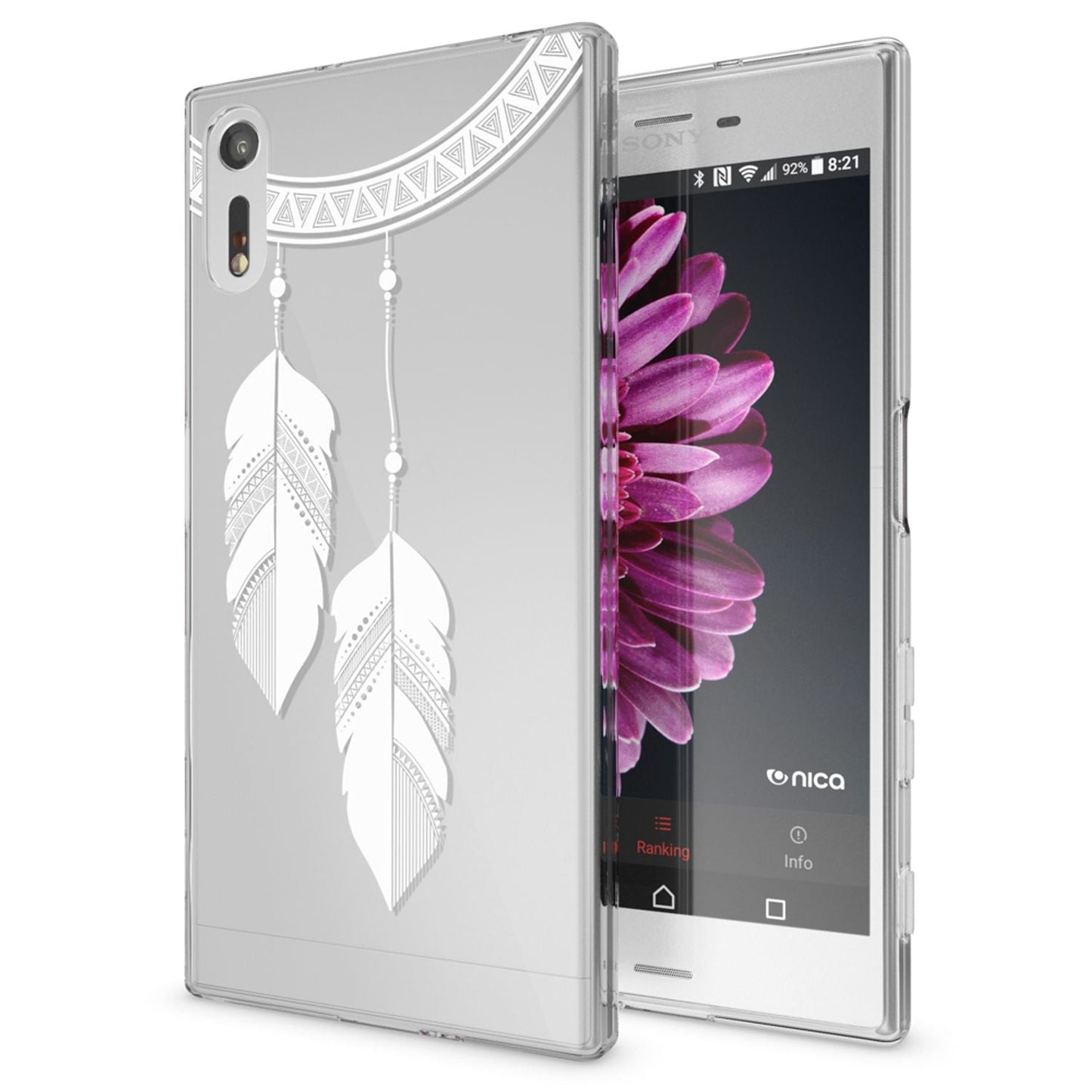 NALIA Handyhülle kompatibel mit Sony Xperia XZ, Slim Silikon Motiv Case Phone Cover Crystal Schutzhülle Dünn Durchsichtig, Etui Handy-Tasche Transparent Backcover Bumper