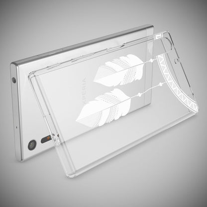 NALIA Handyhülle kompatibel mit Sony Xperia XZ, Slim Silikon Motiv Case Phone Cover Crystal Schutzhülle Dünn Durchsichtig, Etui Handy-Tasche Transparent Backcover Bumper