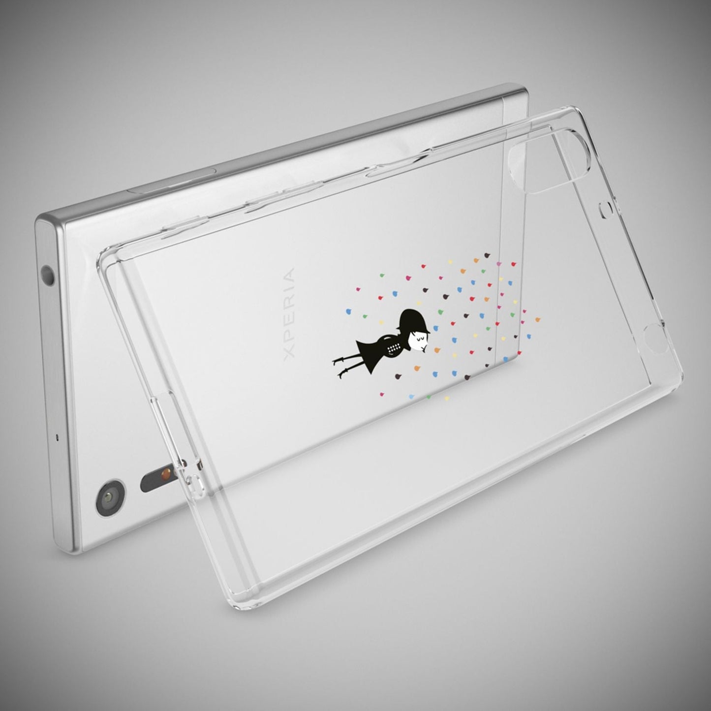 NALIA Handyhülle kompatibel mit Sony Xperia XZ, Slim Silikon Motiv Case Phone Cover Crystal Schutzhülle Dünn Durchsichtig, Etui Handy-Tasche Transparent Backcover Bumper