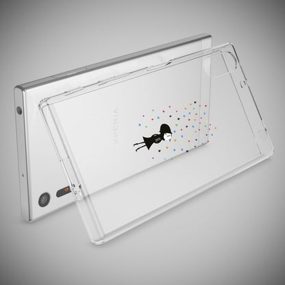 NALIA Handyhülle kompatibel mit Sony Xperia XZ, Slim Silikon Motiv Case Phone Cover Crystal Schutzhülle Dünn Durchsichtig, Etui Handy-Tasche Transparent Backcover Bumper