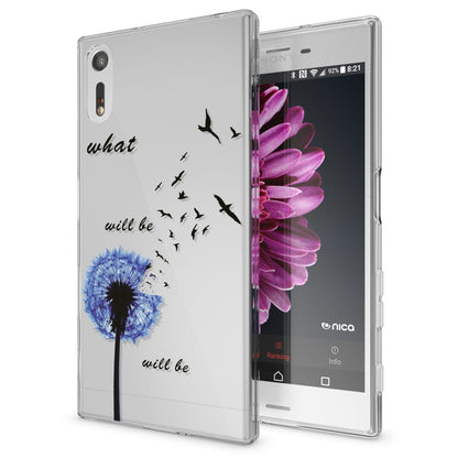 NALIA Handyhülle kompatibel mit Sony Xperia XZ, Slim Silikon Motiv Case Phone Cover Crystal Schutzhülle Dünn Durchsichtig, Etui Handy-Tasche Transparent Backcover Bumper