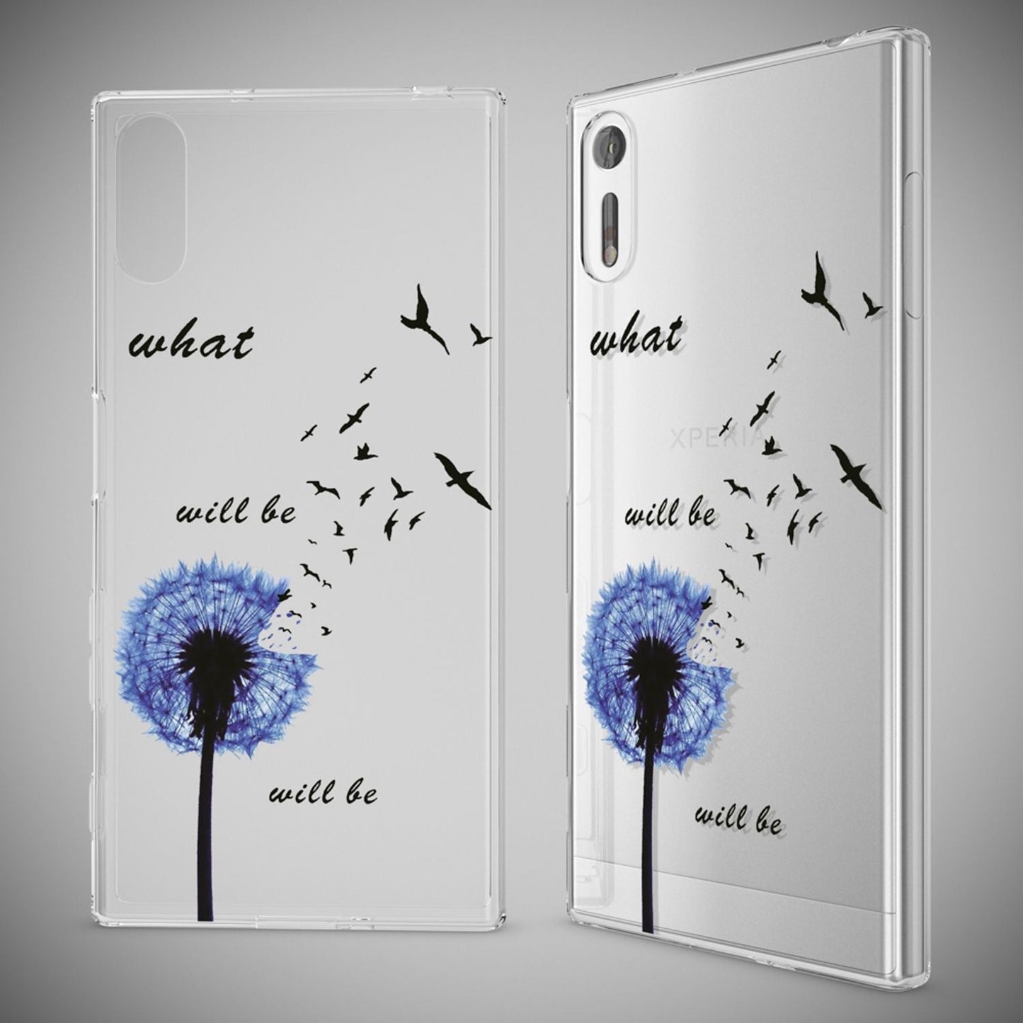 NALIA Handyhülle kompatibel mit Sony Xperia XZ, Slim Silikon Motiv Case Phone Cover Crystal Schutzhülle Dünn Durchsichtig, Etui Handy-Tasche Transparent Backcover Bumper