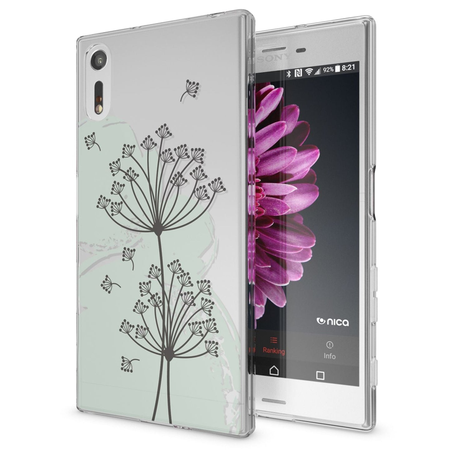 NALIA Handyhülle kompatibel mit Sony Xperia XZ, Slim Silikon Motiv Case Phone Cover Crystal Schutzhülle Dünn Durchsichtig, Etui Handy-Tasche Transparent Backcover Bumper