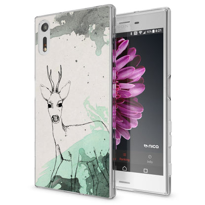 NALIA Handyhülle kompatibel mit Sony Xperia XZ, Slim Silikon Motiv Case Phone Cover Crystal Schutzhülle Dünn Durchsichtig, Etui Handy-Tasche Transparent Backcover Bumper