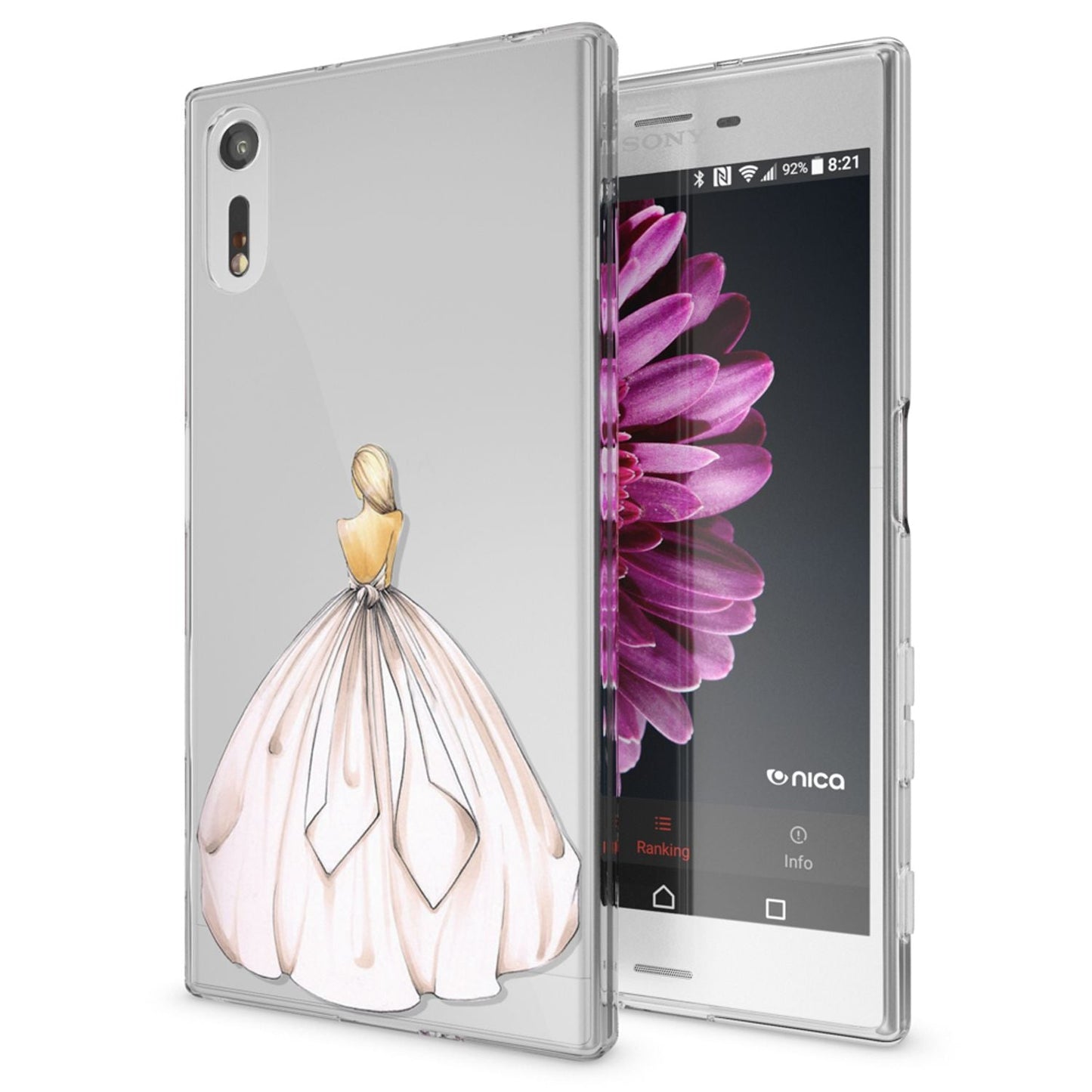 NALIA Handyhülle kompatibel mit Sony Xperia XZ, Slim Silikon Motiv Case Phone Cover Crystal Schutzhülle Dünn Durchsichtig, Etui Handy-Tasche Transparent Backcover Bumper