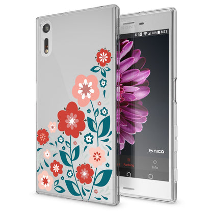 NALIA Handyhülle kompatibel mit Sony Xperia XZ, Slim Silikon Motiv Case Phone Cover Crystal Schutzhülle Dünn Durchsichtig, Etui Handy-Tasche Transparent Backcover Bumper