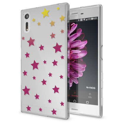 NALIA Handyhülle kompatibel mit Sony Xperia XZ, Slim Silikon Motiv Case Phone Cover Crystal Schutzhülle Dünn Durchsichtig, Etui Handy-Tasche Transparent Backcover Bumper