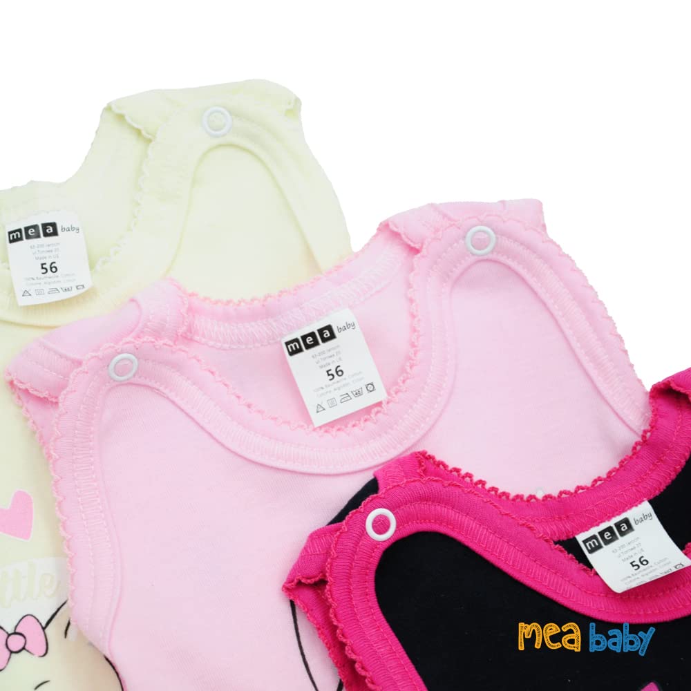 MEA BABY Unisex Baby Romper with Print 100% Cotton Pack of 5 Baby Romper for Girls Baby Romper for Boys