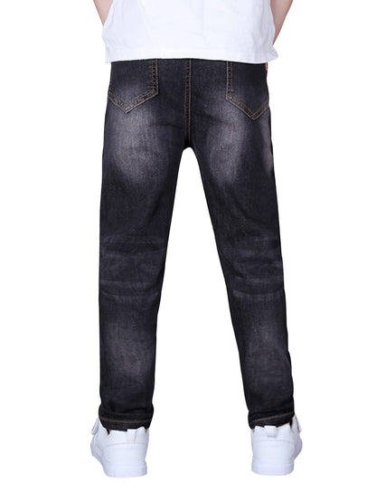YoungSoul Jungen Jeanshosen - Jeans mit Abschürfungen - Kinder Hose mit elastischem Bund Gr. 128-176