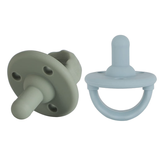 Schnuller 4er-Pack, Baby Soft Silicone Schnuller Für Babys von 0+ Monaten (Muted x2 + Apricot x2)