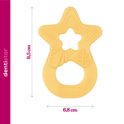 Dentistar Beißring 2er-Set – Teether für Babys & Kleinkinder ab 3 Monate – Baby Beißring mit Griff aus weichem Material zur Zahnungshilfe & Massage – Made in Germany – Pink & Lila