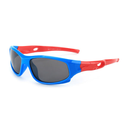 Sport-Sonnenbrille für Kinder, polarisiert, bruchsicher, für Jungen und Mädchen (3-12 Jahre) + Brillenbänder + Brillenetui