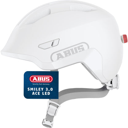 ABUS Kinderhelm Smiley 3.0 ACE LED - Fahrradhelm mit Licht
