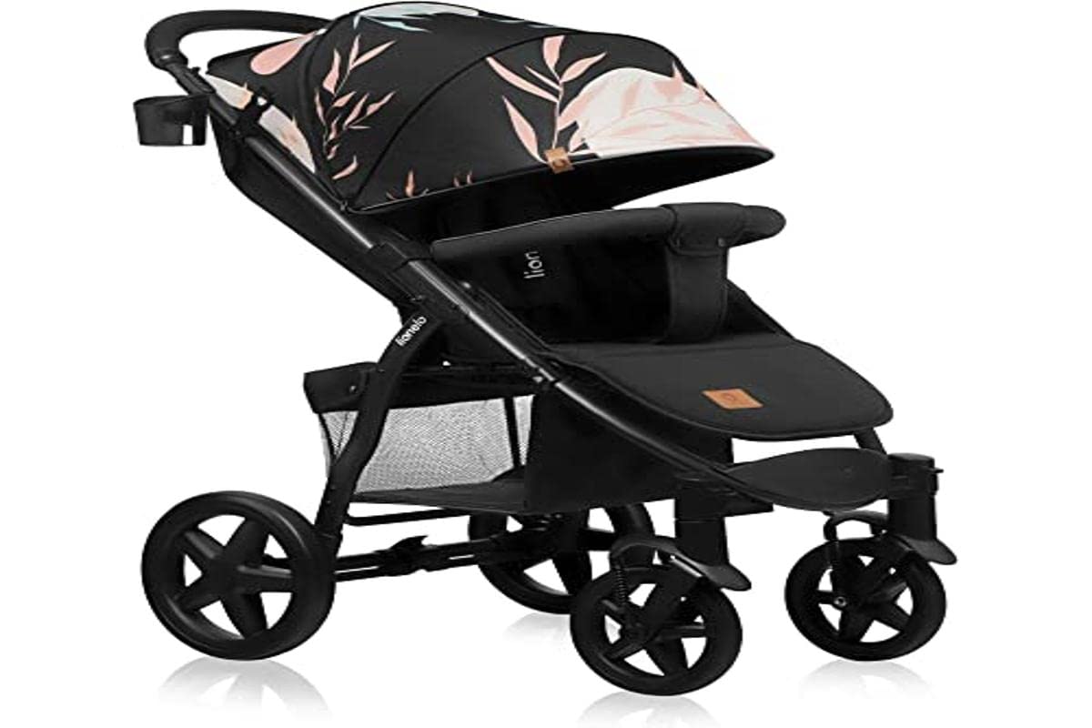 LIONELO Annet Plus Buggy up to 22 kg with Reclining Function, Small Folding Pushchair with Accessories, EVA Foam Wheels, Mosquito Net, Foot Cover Drink Holder, Basket Dreamin