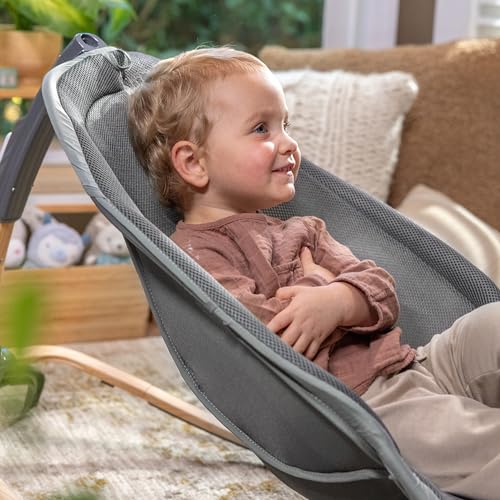 Ingenuity, Cuddle Lamb Babywippe Babyschaukel mit Schaukelfunktion und Vibrationen, Spielbogen mit 2 Plüsch Spielzeug, Musik, 4 Naturgeräuschen und Lautstärkeregler, ab Geburt bis 18 kg