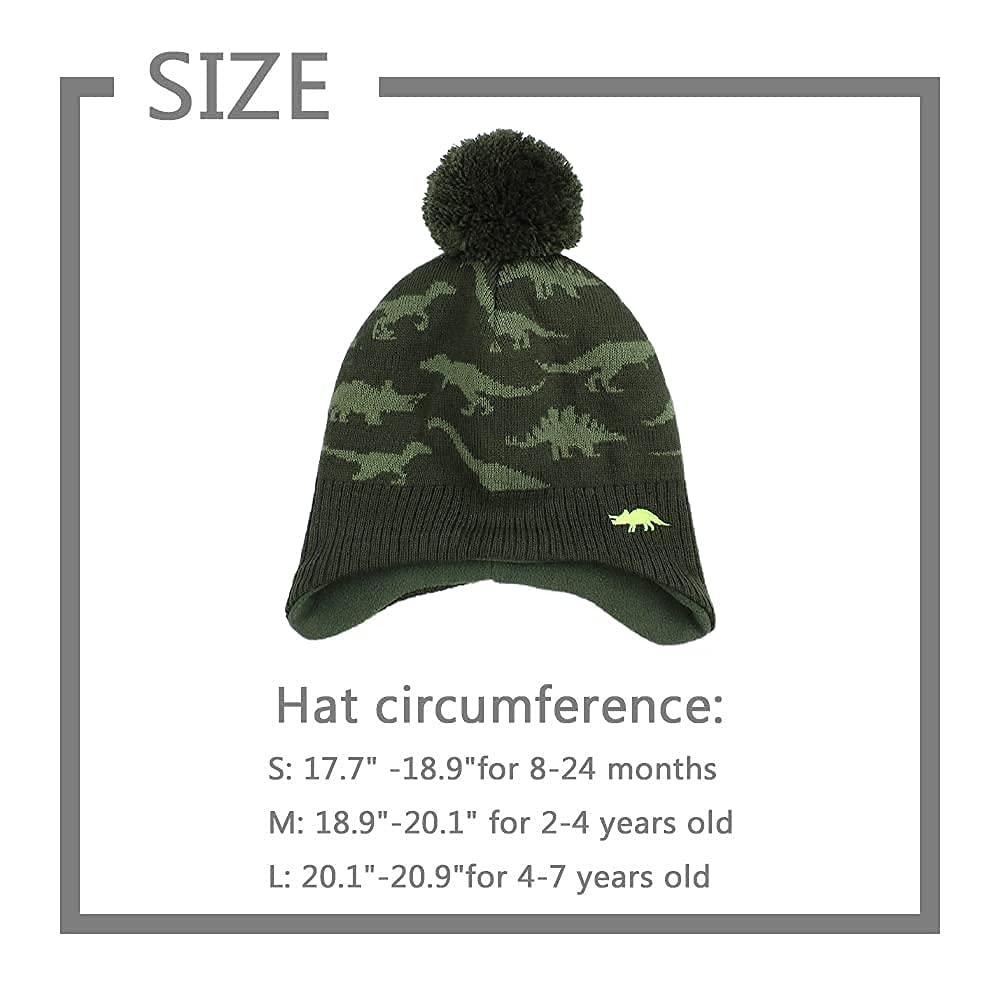 XIAOHAWANG Baby Strickmütze Winter Babymütze Junge Warme Kindermütze Junge Beanie Mütze Dicke Wintermütze für Herbst,Winter