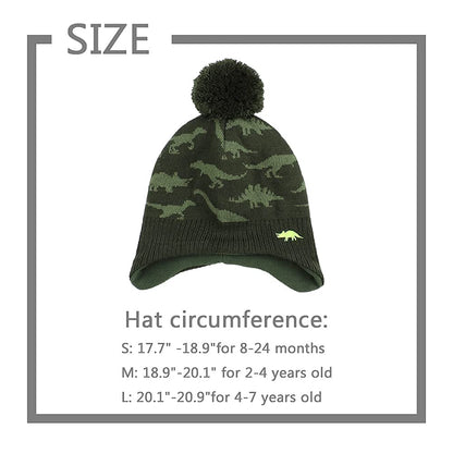 XIAOHAWANG Baby Strickmütze Winter Babymütze Junge Warme Kindermütze Junge Beanie Mütze Dicke Wintermütze für Herbst,Winter