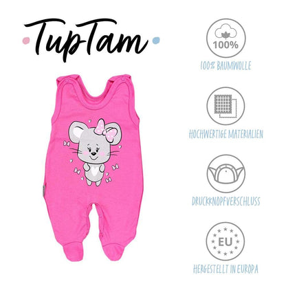 TupTam Baby Unisex Strampler mit Aufdruck Spruch 5er Pack