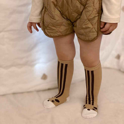 Pack of 6 Baby Toddler ABS Non-Slip Socks Knee-Length Knee Socks Cotton