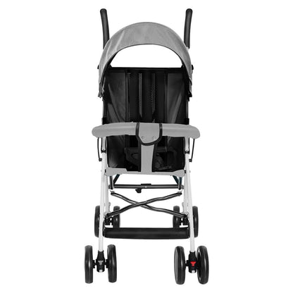 Buggy für Babys, ultraleicht, kompakt, faltbar und neigbar, von Geburt bis 25 kg, mit Trolley-System, Regenschutz inklusive, ausziehbarer Haube, C-schwarz
