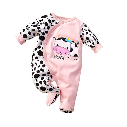 KIDDLETOWN Baby Pyjamas Newborn Baby Girls 0-3 Months Organic Cotton Long Sleeve Popper Frog Cartoon