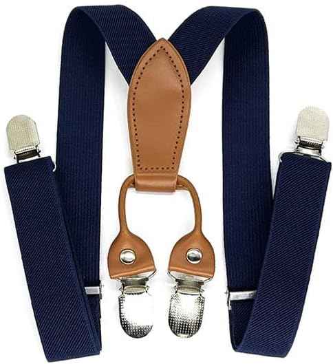 Pack of 2 Children's Braces 4 Clips Y-Shape – 2.5 cm Wide