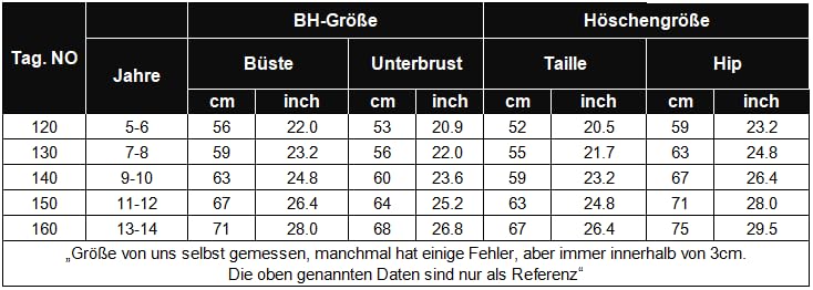 Arshiner Mädchen Bikini-Set Sommer Kinder Badeanzuge Zweiteiliger Mode Tankini Hautfreundlich Atmungsaktiv Bikinis für Mädchen 5-14 Jahre