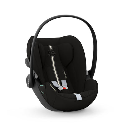 CYBEX Gold Babyschale Cloud G i-Size Comfort, Inkl. Neugeboreneneinlage, Ab Geburt bis ca. 24 Monate, Für Kinder ab 40 cm bis 87 cm, Max. 13 kg, Moon Black